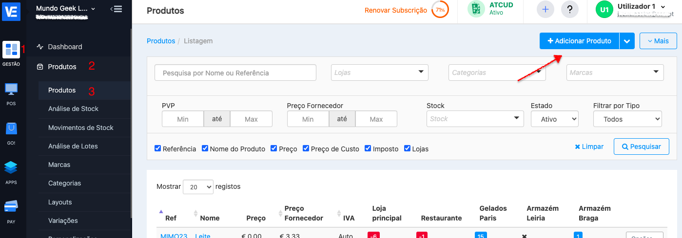 Como Adicionar Produtos Ou Servi Os Cegid Vendus