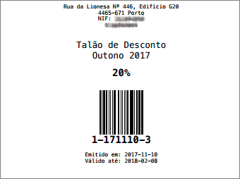 Exemplo de Talão